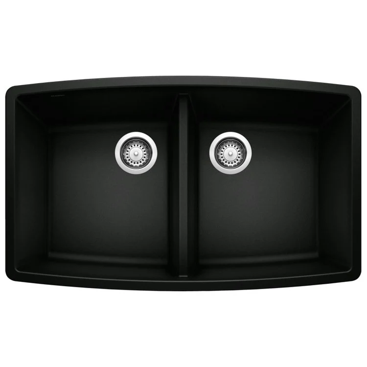 Kitchen Sink Performa 33 x 20 Inch Double Bowl Equal Double Coal Black Undermount - Frankwebs