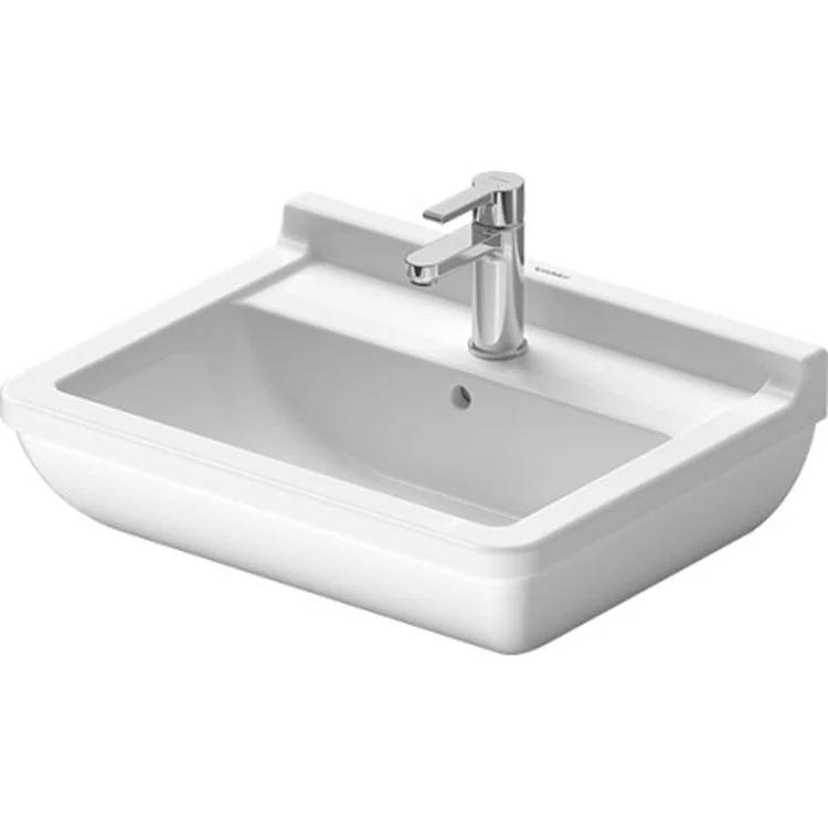 Lavatory Sink Starck 3 Wall Mount with Overflow 16-7/8 x 21-5/8 Inch Rectangle White 1 Hole - Frankwebs