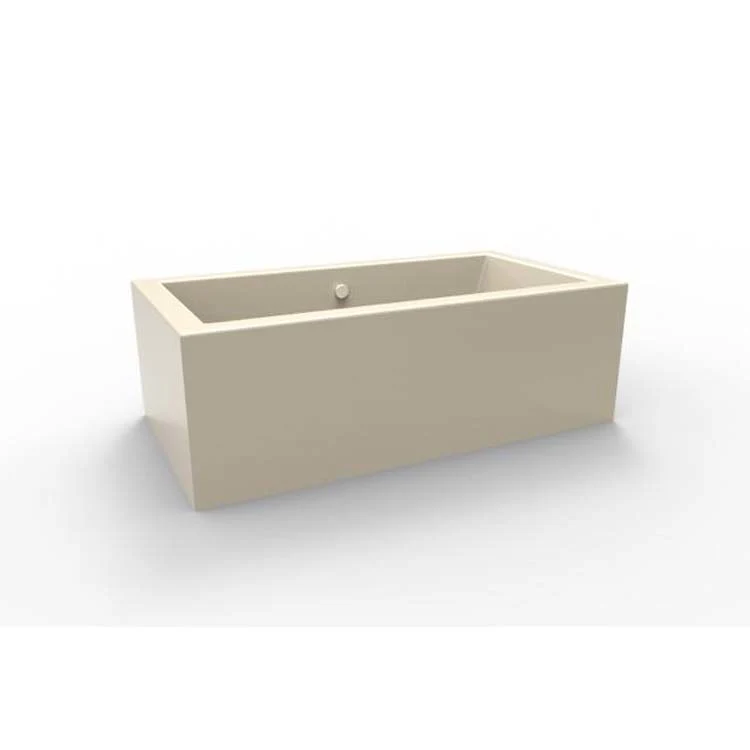 Soaking Tub Designer Collection Chagall 72 x 38 Inch Freestanding Tub Only Center Biscuit Acrylic - Frankwebs