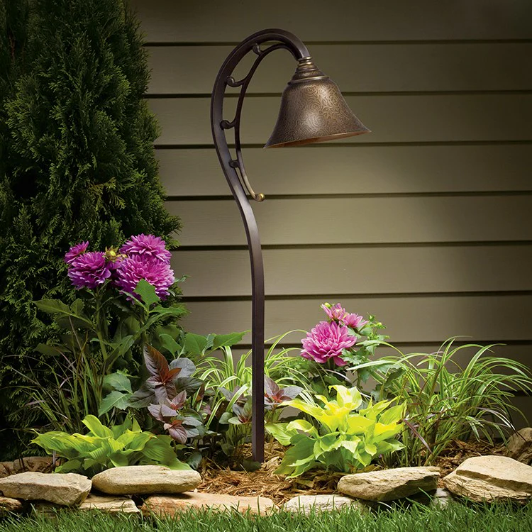 Crook Neck Bell-Shaped Single-Light 12-Volt Path Landscape Light - Frankwebs