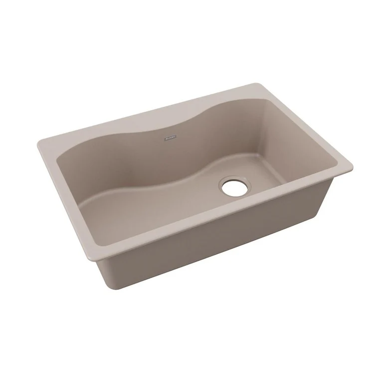 Kitchen Sink Quartz Classic 33 x 22 Inch Single Bowl Greystone Drop-In E-Granite 9-1/2 Inch - Frankwebs