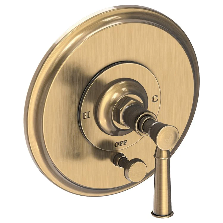 Vander Pressure Balance Tub/Shower Valve Trim Only with Lever Handle - Aged Brass - Frankwebs