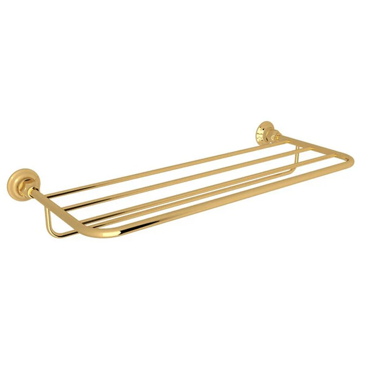 Towel Shelf Wall Mount Tuscan Brass 23-1/2 Inch Metal - Frankwebs