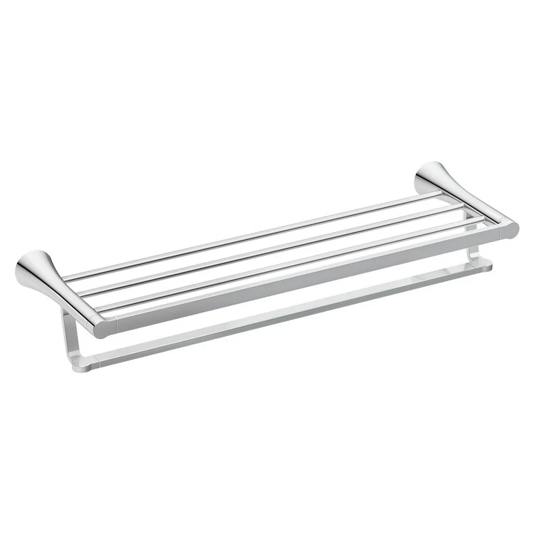 Towel Shelf JASE with Towel Rack Chrome 24 Inch Zinc - Frankwebs
