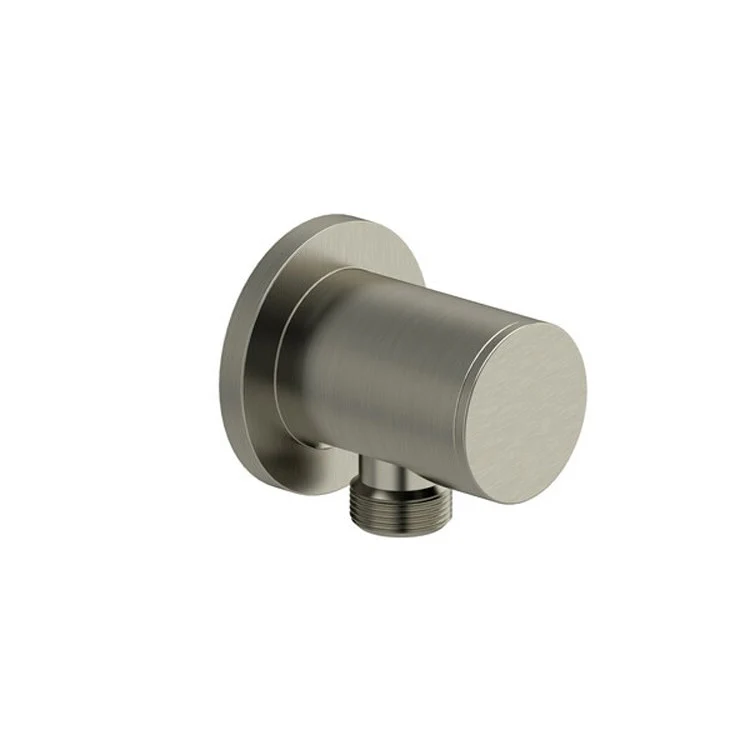 Handshower Elbow Outlet Round 2-1/4 Inch Brass Brushed Nickel 1/2 Inch - Frankwebs