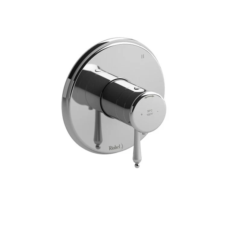 Thermostatic and Pressure Balance Valve Trim Classic 1/2 Inch Round 3-Way 5 Function 1 Lever Chrome ADA - Frankwebs