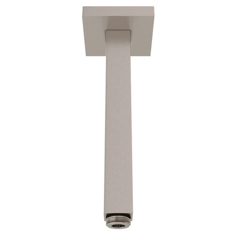 Shower Arm with Square Sliding Escutcheon Polished Nickel 7 Inch 1/2 Inch Male Inlet 1/2 Inch Male Outlet Brass Ceiling Mount - Frankwebs