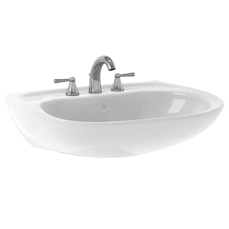 Prominence Wall-Mount Bathroom Sink with Three Holes - Frankwebs