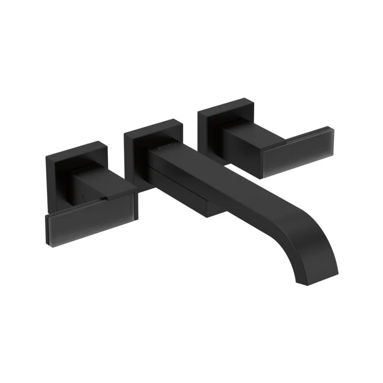 Tub Filler Trim Siderna Wall Mount 2 Less Handle Matte Black ADA 8 Inch Spread - Frankwebs