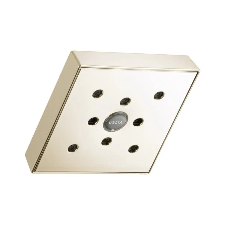 Showerhead Universal Showering Components 1 Function Square Raincan with H2Okinetic Technology Lumicoat Chrome 6 Inch 1.75 Gallons per Minute H2Okinetic Spray - Frankwebs