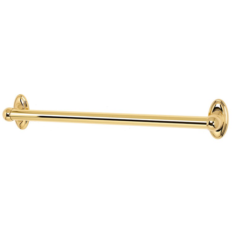 Grab Bar Classic Traditional 24 Inch Polished Brass Concealed Wall Mount Brass 1-1/4 Inch - Frankwebs