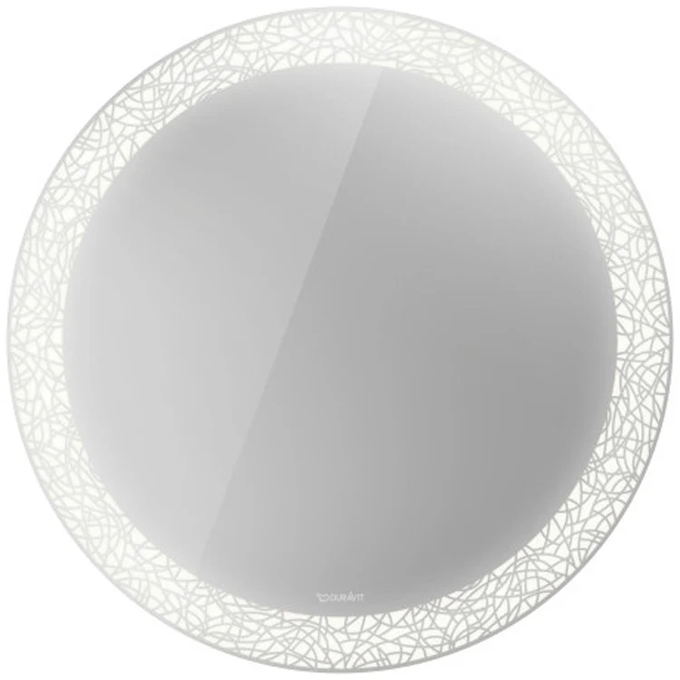 Mirror Happy D.2 Plus 27-1/2 x 27-1/2 Inch White Organic Pattern Circle - Frankwebs