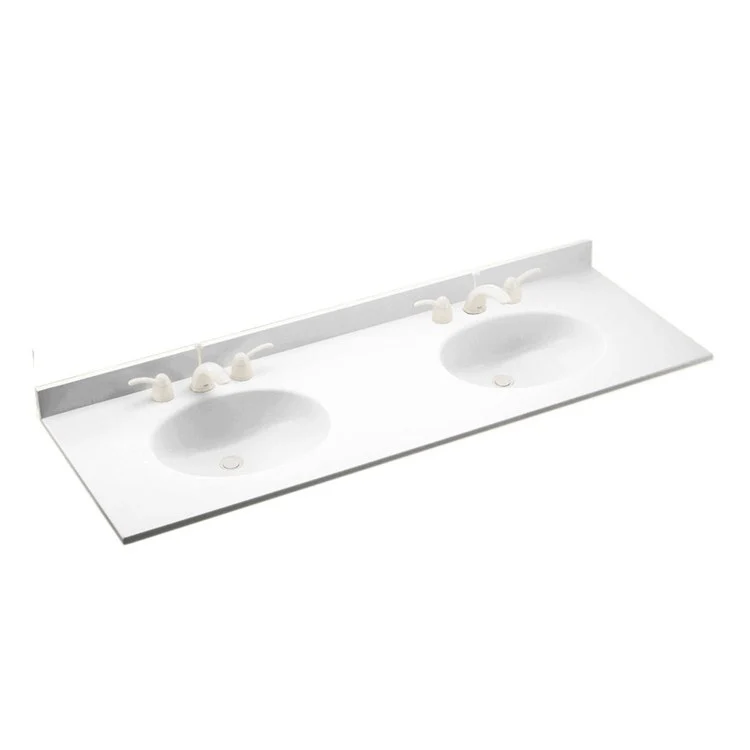 Vanity Top Chesapeake Double Bowl 73 x 22-1/2 x 7-15/16 Inch ADA Ice Swanstone 2 Hole - Frankwebs