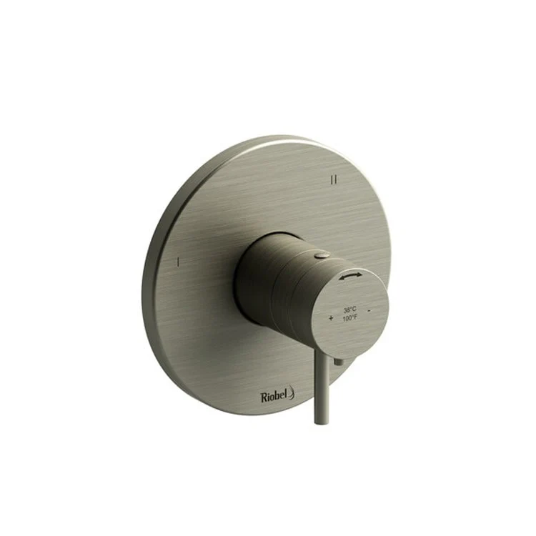 Thermostatic and Pressure Balance Valve Trim Pallace 1/2 Inch Round 3-Way 5 Function 1 Lever Brushed Nickel ADA 6.3 Gallons per Minute - Frankwebs