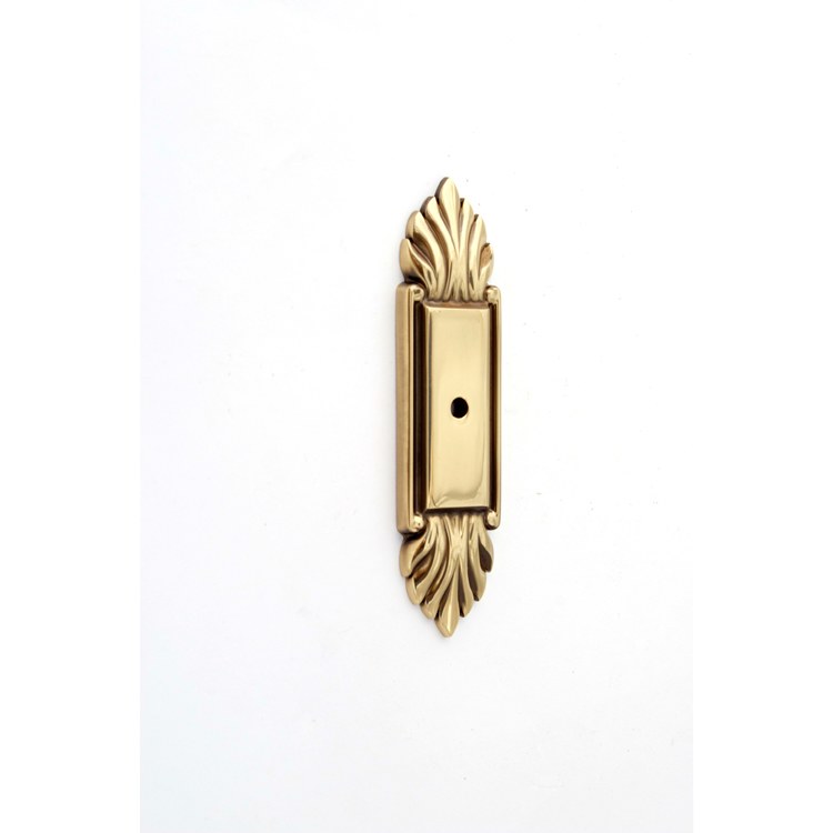 Backplate Fiore 4 Inch Polished Antique Brass - Frankwebs