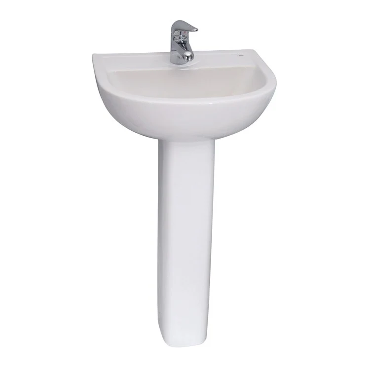 Pedestal Lavatory Compact 545 White Round - Frankwebs