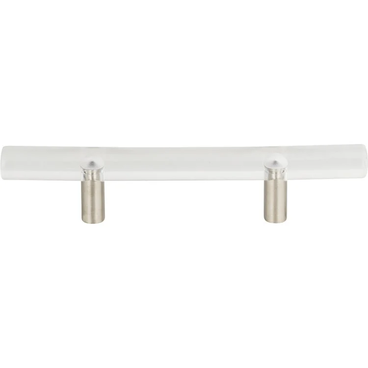 Drawer Pull Atlas Optimism Rail Brushed Nickel Lucite & Brass 3 Inch - Frankwebs
