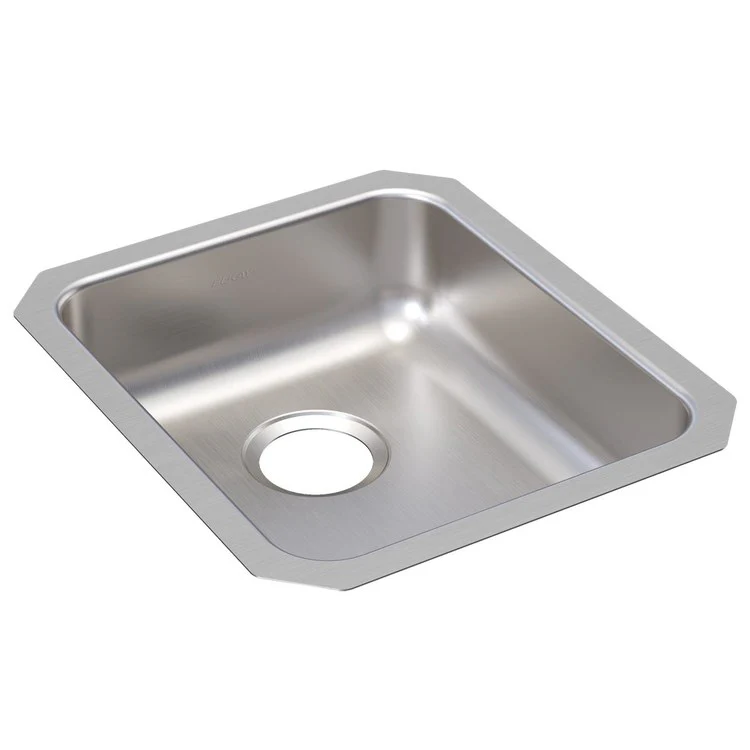 Kitchen Sink Lustertone 16 x 18.5 Inch Single Bowl ADA Lustertone Undermount Rectangle Drain Location Rear Center Depth 5-3/8 Inch Bottom Only Pads - Frankwebs