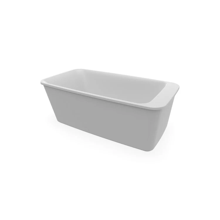 Freestanding Tub Lounge 64 x 34 x 22-1/4 Inch 2 Piece End Drain Sterling Silver Rectangular - Frankwebs