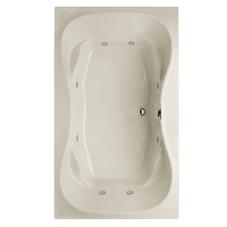 Whirlpool Tub Designer Collection Evansport 72 x 42 x 21 Inch Drop-In Center Drain Bone Rectangle - Frankwebs