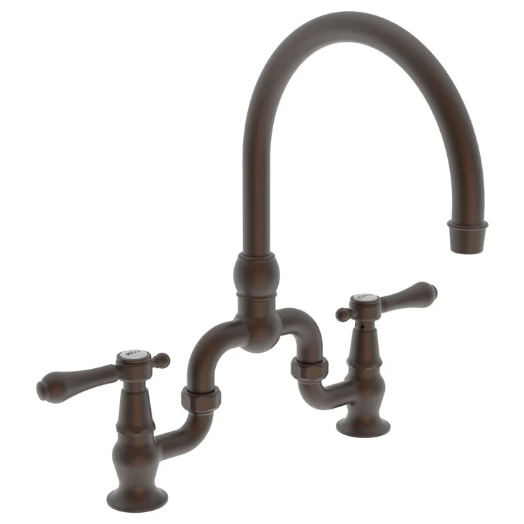 Kitchen Faucet Chesterfield Bridge 8 Inch Spread 2 Lever ADA English Bronze Spout Height 9 Inch Spout Reach 7-1/8 to 9 Inch 1.8 Gallons per Minute - Frankwebs