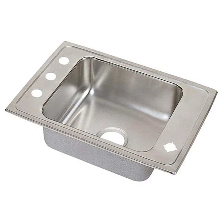 Classroom Sink Lustertone 22 x 19.5 Inch Single Bowl ADA Rectangular 2 Hole Lustrous Satin Drop-In Minimum Cabinet Size 27 Inch 4-1/2 Inch Quick Clip Mounting System 18 Gauge - Frankwebs
