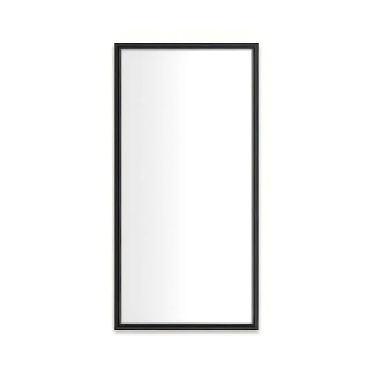 Medicine Cabinet Main Line 20 x 40 Inch 1 Doors Framed Mirror Brushed Black Flat Top Rosemont Frame Slow Close Hinges 4 Inch - Frankwebs