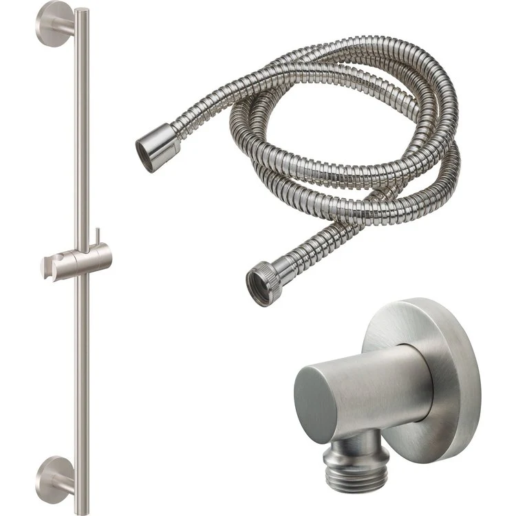 Tiburon Wall-Mount Handshower Slide Bar Kit - Satin Nickel - Frankwebs