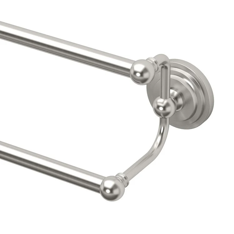 Towel Bar Marina 24 Inch Double Satin Nickel Wall Mount Metal - Frankwebs