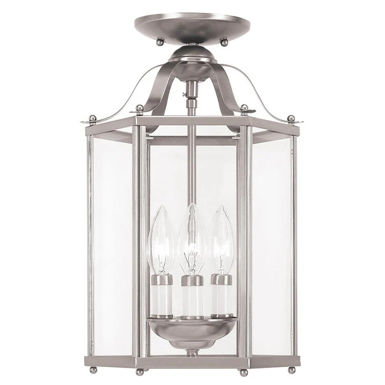Bretton Three-Light Convertible Semi-Flush Mount Ceiling Fixture/Pendant - Frankwebs