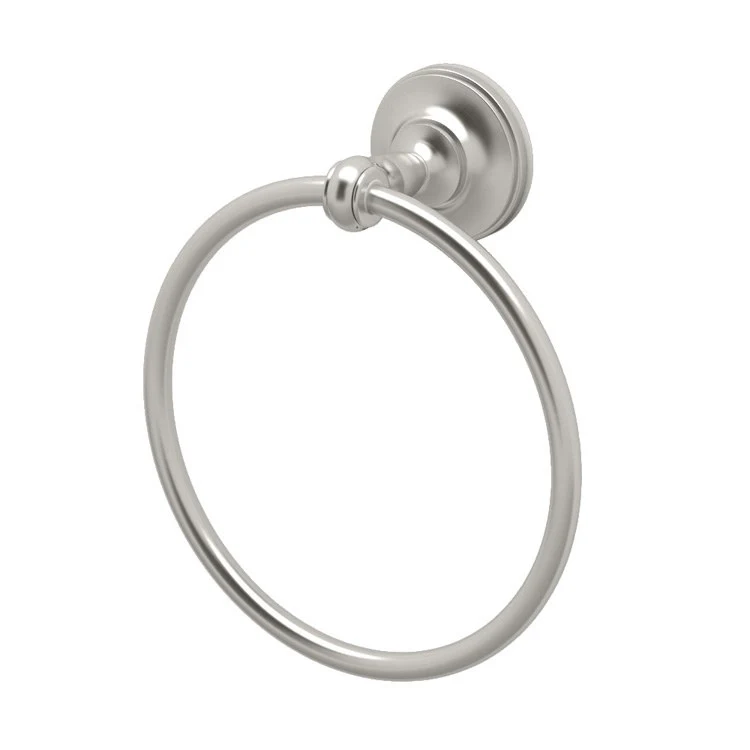 Towel Ring Tavern 6.5 Inch Round Satin Nickel Metal Wall Mount - Frankwebs