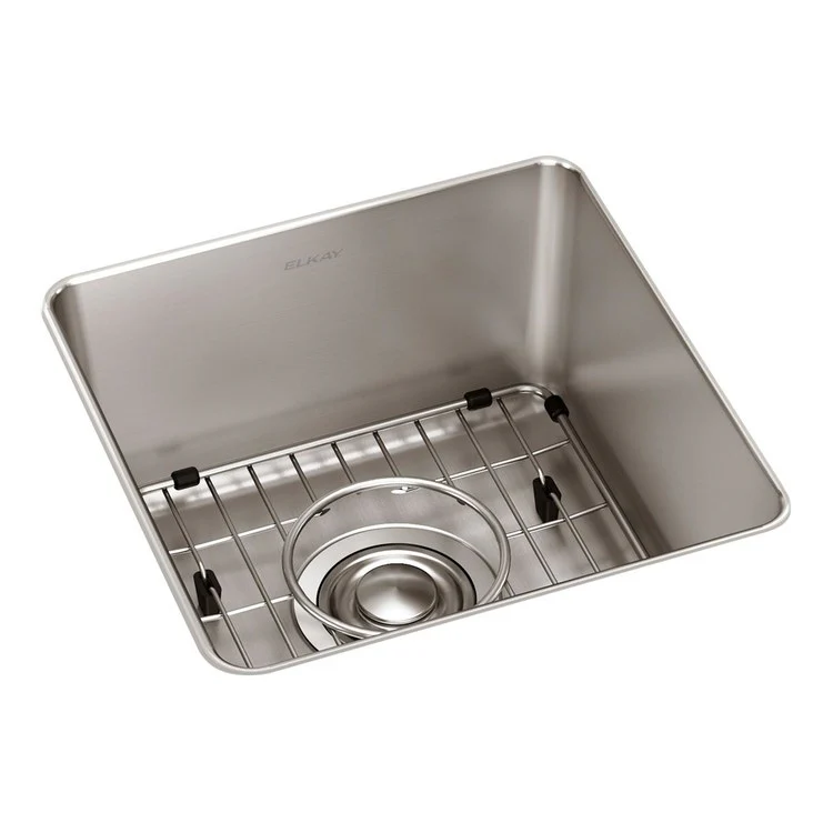 Kitchen Sink Lustertone Iconix 14.5 x 14.5 Inch Single Bowl Kit Luminous Satin Undermount - Frankwebs