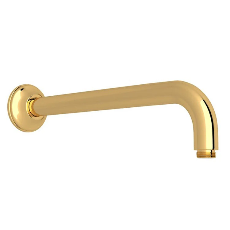 Shower Arm with Sliding Escutcheon Unlacquered Brass 12 Inch Brass Angled Down Wall Mount - Frankwebs