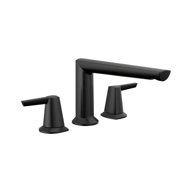 Roman Tub Trim Galeon 3 Hole Matte Black ADA 6-1/3 Inch - Frankwebs