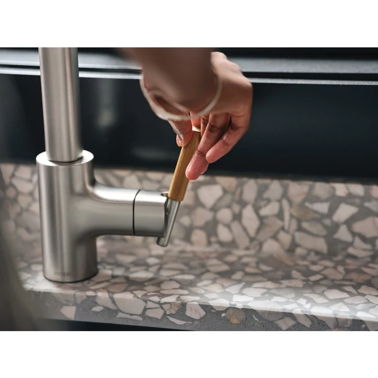 Kitchen Faucet Tenon 1 Lever ADA Spot Resist Stainless High Arc 1 Hole Motion Control 1.5 Gallons per Minute - Frankwebs