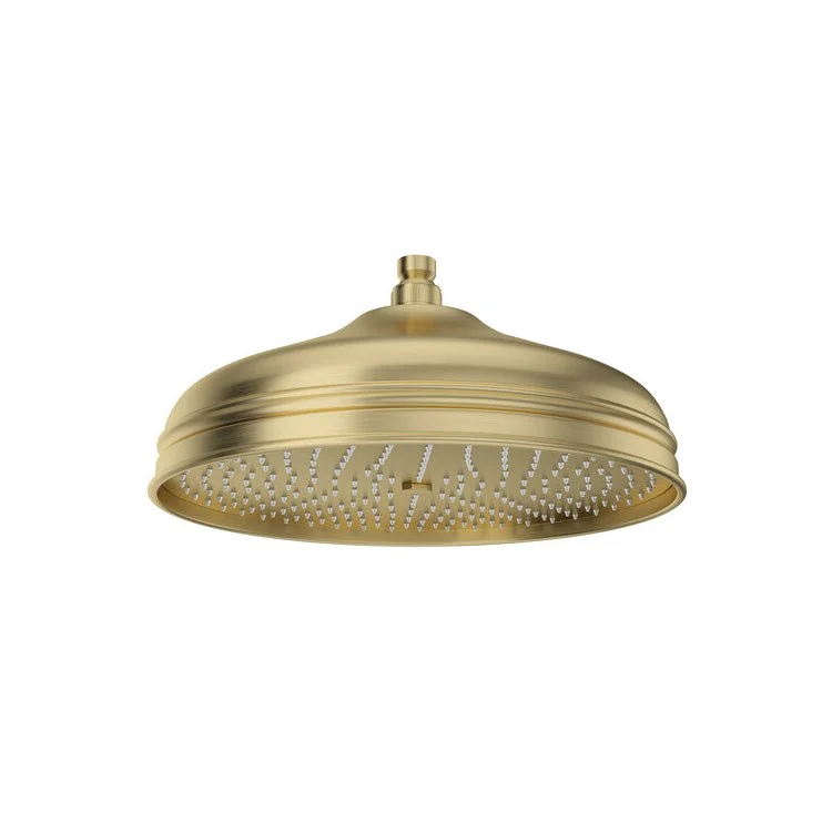 Showerhead Bordano 1 Function Swivel Flow Restrictor Unlacquered Brass 12 Inch 1.8 Gallons per Minute Rain - Frankwebs
