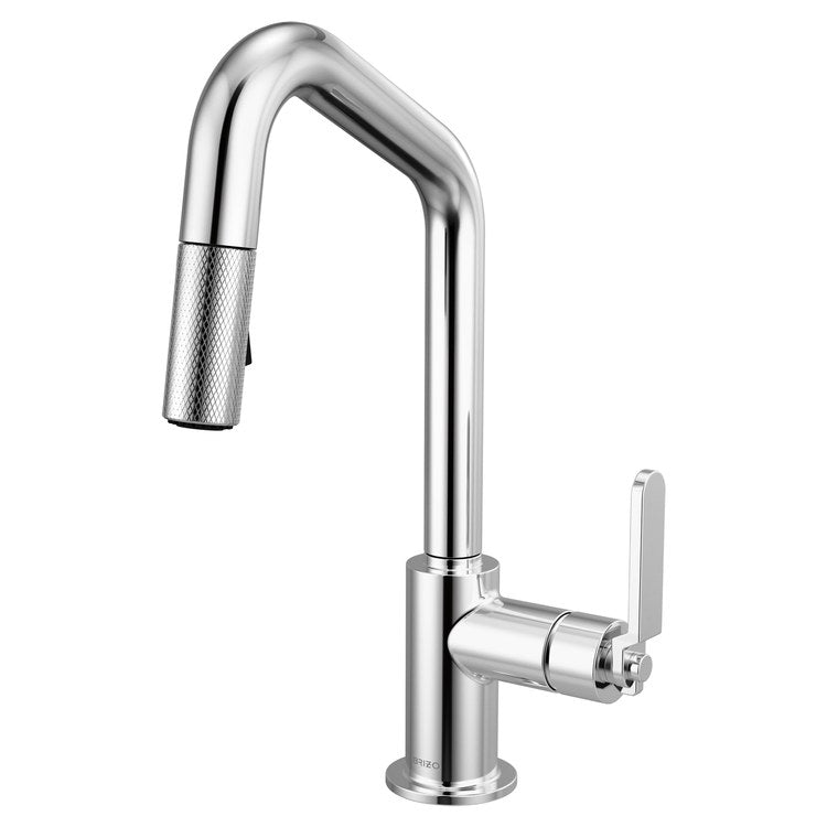 Prep Faucet Litze 1 Industrial Handle ADA Polished Chrome Pull Down Dual Function Angle 360 DEG Swivel 1.8 Gallons per Minute - Frankwebs