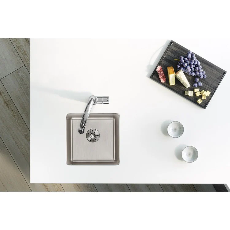 Kitchen Sink Lustertone Iconix 14.5 x 14.5 Inch Single Bowl with Perfect Drain Luminous Satin Undermount - Frankwebs