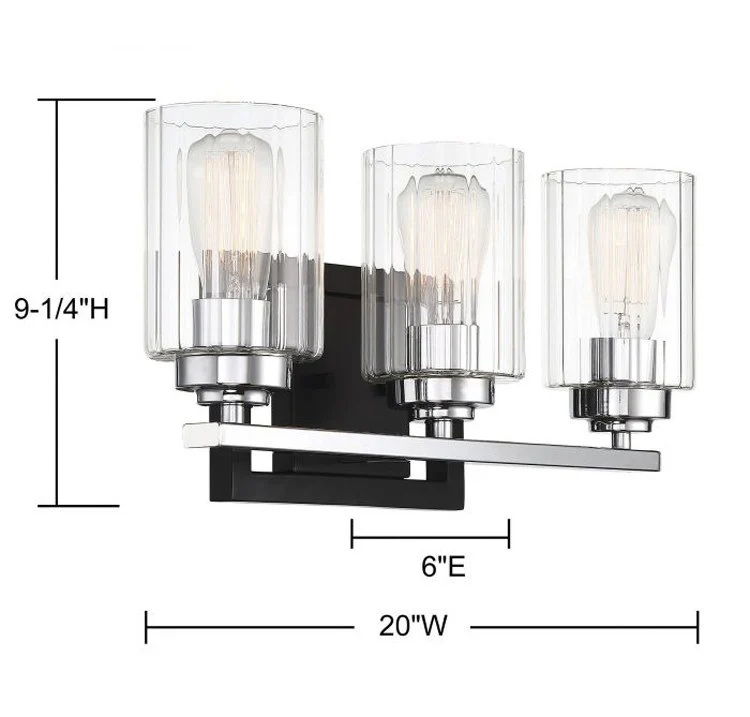 Redmond Three-Light Bathroom Vanity Fixture - Frankwebs
