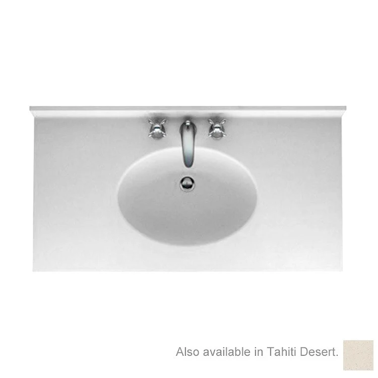Vanity Top Chesapeake Single Bowl 49 x 22-1/2 Inch ADA White Swanstone 1 Hole - Frankwebs