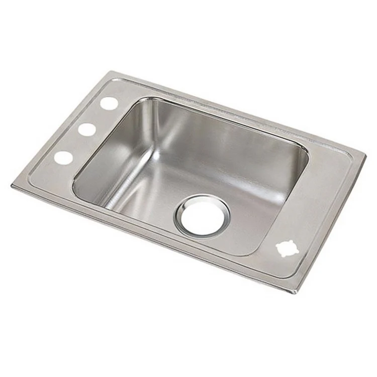 Classroom Sink Lustertone 31 x 19.5 Inch Single Bowl ADA FR4 Hole Lustrous Satin Drop-In Minimum Cabinet Size 36 Inch 5 Inch 18 Gauge Bottom Only Pads 64090014 Mounting Hardware Included for Countertops Up to 3/4IN - Frankwebs