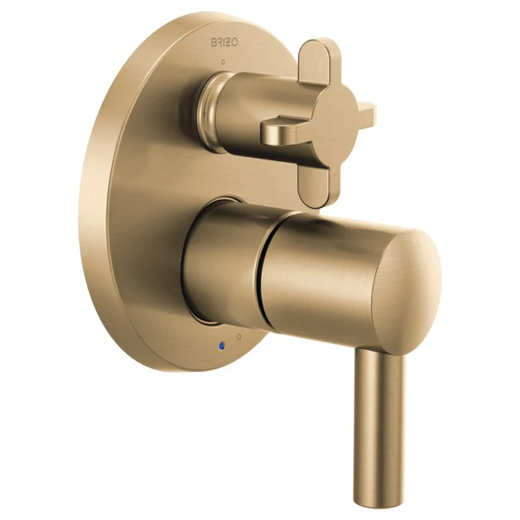 Diverter Trim Odin Pressure Balance Valve with Integrated 3 Function Brilliance Luxe Gold 2 Less Handle ADA - Frankwebs