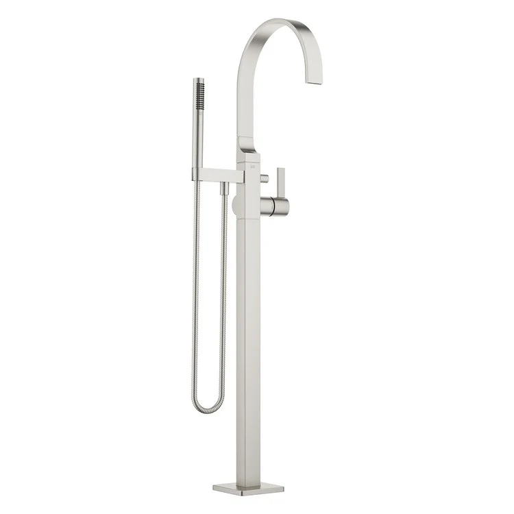 Tub Filler MEM Freestanding Mixer with Handshower 1 Lever ADA Brushed Platinum - Frankwebs