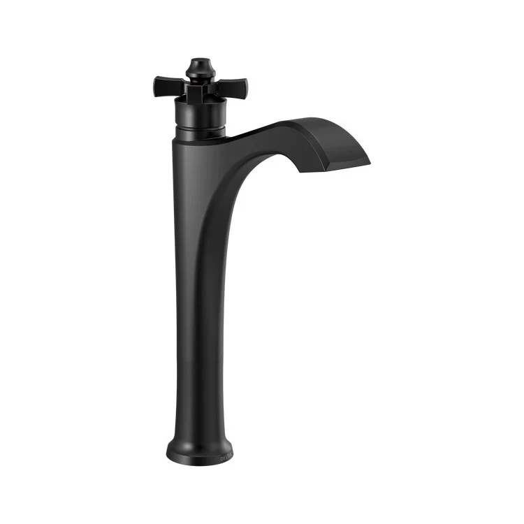 Lavatory Faucet Dorval Vessel 1 Cross ADA WaterSense Matte Black 1.2 Gallons per Minute - Frankwebs