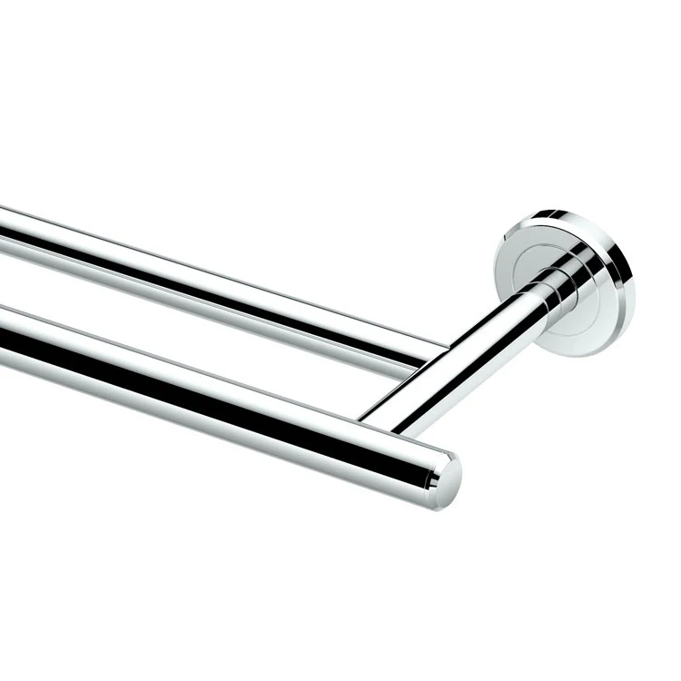 Towel Bar Latitude II 24 Inch Double Chrome Wall Mount Metal - Frankwebs