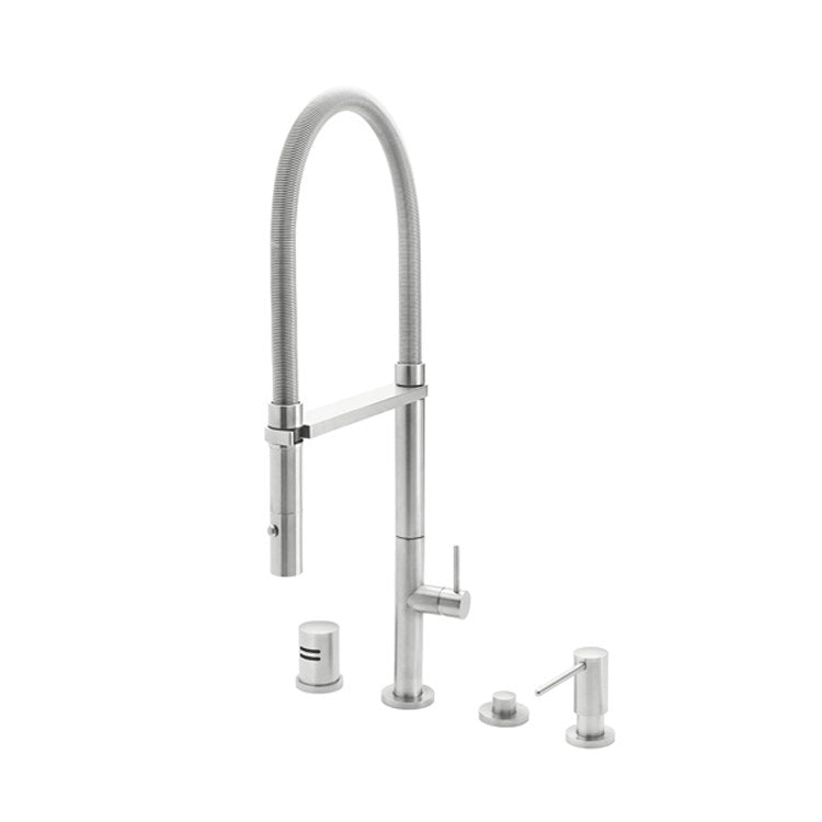Kitchen Faucet Poetto Culinary 1 SST Series Lever ADA Satin Nickel Pull-Out Spout Height 7-7/8 Inch 1.8 Gallons per Minute - Frankwebs