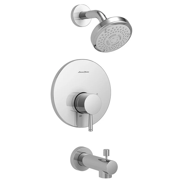 Serin Pressure Balance Tub/Shower Valve Trim with Cartridge and Water-Saving Showerhead - Frankwebs