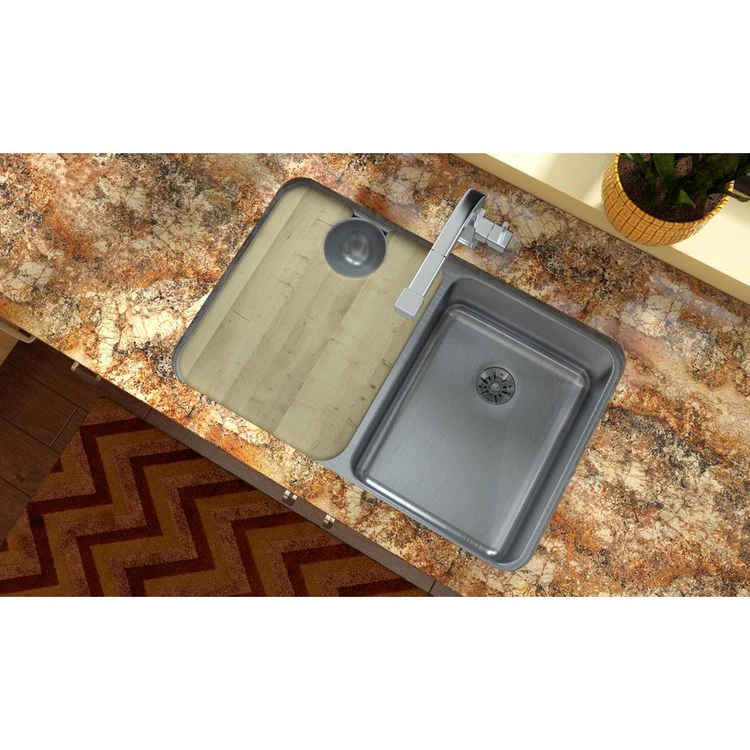 Kitchen Sink Lustertone Classic 31.25 x 20 Inch Double Bowl with Perfect Drain Lustrous Highlighted Satin Undermount - Frankwebs