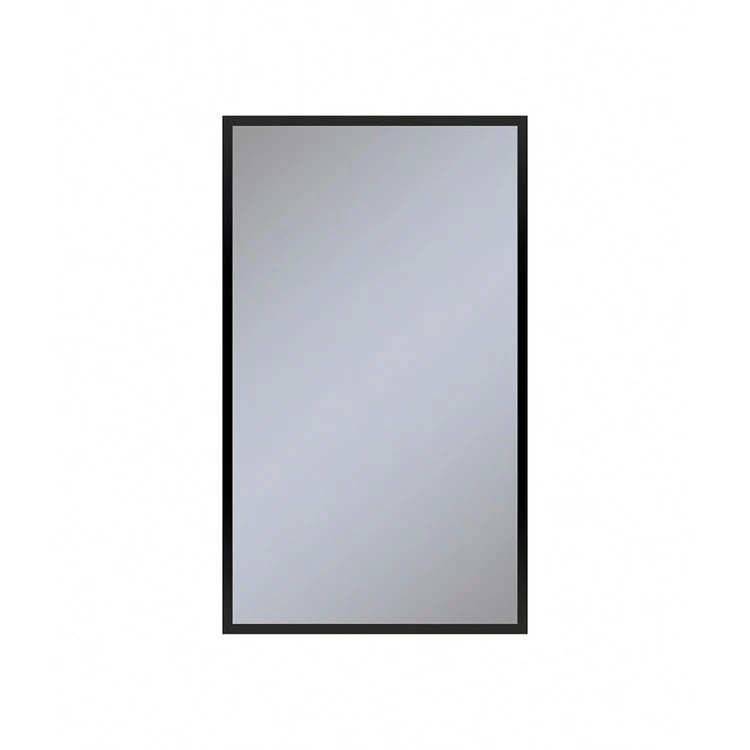 Medicine Cabinet Profiles 24W x 40H x 4D Inch 1 Doors Mirror Matte Black Flat Top Right Hand Side Electric - Frankwebs
