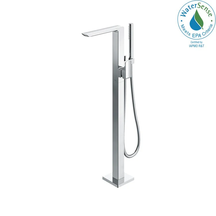 Tub Filler Trim GR Freestanding with Handshower 1 Lever Polished Chrome - Frankwebs